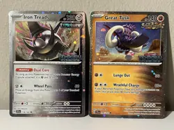 Iron Treads & Great Tusk Stamped Walmart Cosmo Promo Holo Lot Pokemon TCG - Image 1