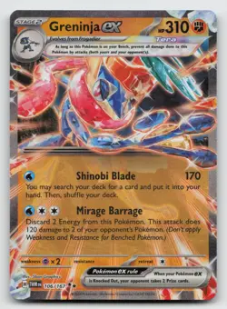 Greninja ex - 106/167 Double Rare Twilight Masquerade Pokemon TCG NM - Image 1