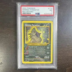 Pokemon Shining Tyranitar Neo Destiny Secret Rare Holo 113/105 PSA 7 - Image 1