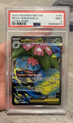 2025 Pokemon Mega Evolution Venusaur ex Ultra Rare #155/132 PSA 9 - Image 1