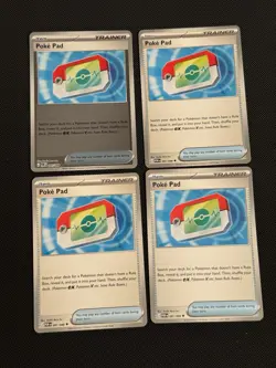 Lot Of 4 PokePad Pokemon TCG Near Mint (One Reverse Holo) - Image 1