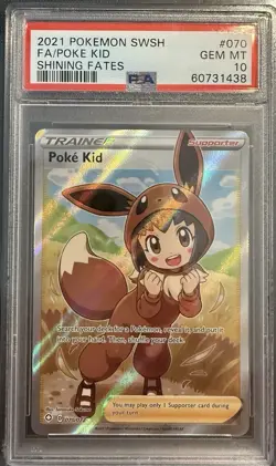 Poke Kid #70/72 - 2021 Pokemon SWSH Shining Fates - GEM Mint PSA 10 - Image 1