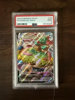 Pokemon Snorlax VMAX Full Art Ultra Rare Holo 142/202 Sword & Shield PSA 9 - Image 1