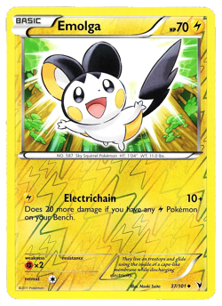 2011 Pokemon Emolga Noble Victories 37/101 Reverse Holo - Image 1