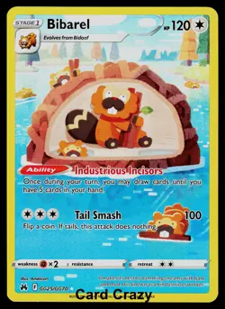 Bibarel GG25/GG70 - Crown Zenith: Galarian Gallery Pokemon Card [Near Mint] - Image 1