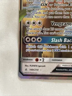 Pokemon Persian GX 149/214 Sm-Unbroken Bonds Ultra Rare Full Art Holo Card NM - Image 2