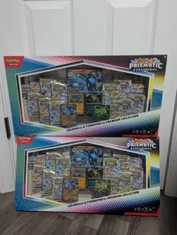 2x Pokemon Lucario Ex & Tyranitar Ex Premium Collection | Prismatic Evolutions - Image 1
