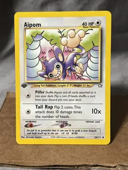 Pokemon Neo Genesis 1st Edition Aipom Card 26/111 LP Condition - Image 1