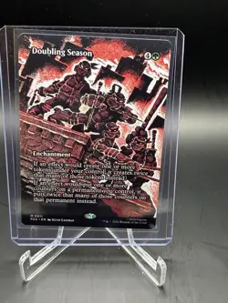 MTG Doubling Season #11 TMNT Source Material Borderless Mythic NM Magic Card - Image 1