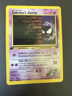 Pokemon TCG Gym Challenge 1st Ed Sabrina's Gastly & Porygon Lot (2 Cards) LP - Image 2