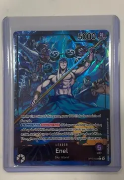 Bandai One Piece CCG Enel OP15-058 Special Leader Card 5000 Power ENGLISH - Image 1