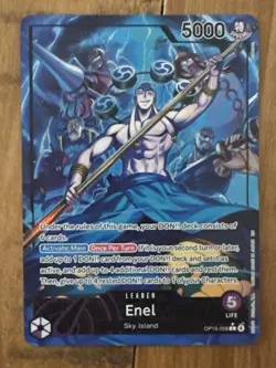 Bandai One Piece CCG Enel OP15-058 Special Leader Card 5000 Power ENGLISH - Image 2