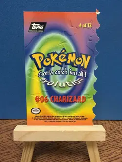 Pokemon 1999 Topps Charizard #06 Movie Die Cut Embossed Vintage Card SEE PICTURE - Image 2