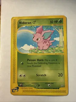 Pokemon Card - Nidoran M Aquapolis 96/147 Non Holo NM - Image 1