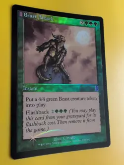 Beast Attack. Instant MTG Card. Odyssey.Old Border FOIL. - Image 4