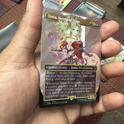 Terra, Herald of Hope (Borderless) (Surge Foil) Commander: Final Fantasy Foil - Image 2