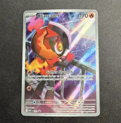 Pokemon Charcadet 022 Me: Mega Evolution Promo Holo Basic 2025 HP70 Flame Card - Image 1
