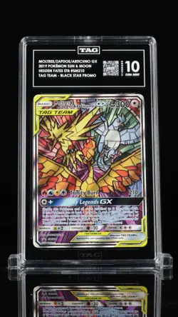 Moltres Zapdos Articuno GX SM210 - Tag 10 - Graded - Pokemon TCG - Hidden Fates - Image 3