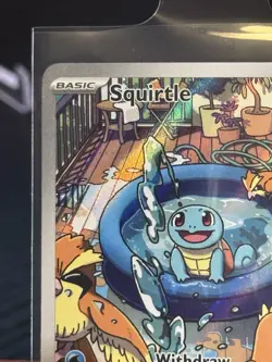 Pokemon Squirtle 148/142 Stellar Crown Illusrtration Rare Holo - Image 3