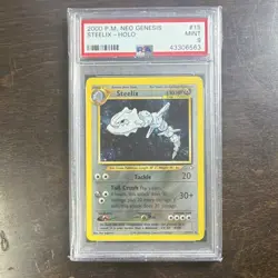 Pokemon TCG Steelix Neo Genesis Holo Rare Unlimited 15/111 PSA 9 English - Image 1