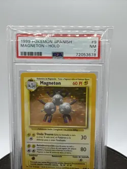 1999 POKEMON BASE SET UNLIMITED #9 MAGNETON-HOLO PSA 7 - Image 2