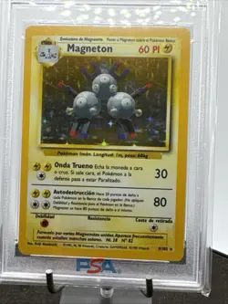 1999 POKEMON BASE SET UNLIMITED #9 MAGNETON-HOLO PSA 7 - Image 4