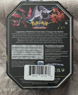 Pokemon Crown Zenith Tin Galarian Zapdos Promo (Factory Sealed) - Image 2