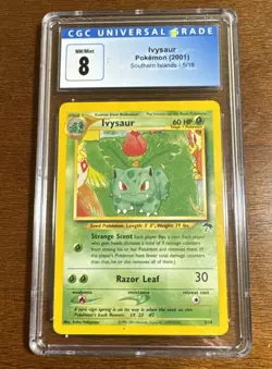 CGC 8 Ivysaur 2001 Southern Islands 5/18 Pokemon - Image 1