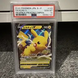 PSA 10 Pikachu V - Japanese Promo - Pokemon TCG 122/s-p pikachu promo - Image 1