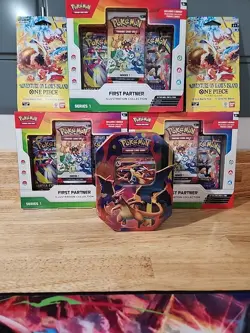 3 Pokemon First Partner Illustration Collection Series 1, 1 Y Ex Charizard Tin - Image 1