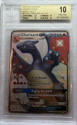 Pokemon Charizard GX Hidden Fates Full Art #SV49 BGS 10 Pristine - Image 4
