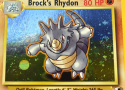 Pokemon TCG Brock's Rhydon 2/132 Gym Heroes Holo Unlimited Rare Vintage 2000 - Image 2