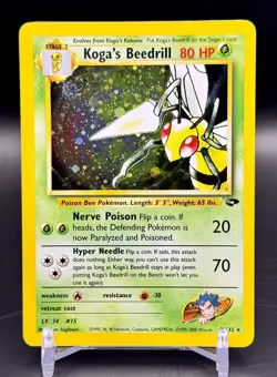 Pokemon TCG Koga's Beedrill Gym Challenge 9/132 Holo Unlimited Holo Rare - Image 1