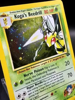 Pokemon TCG Koga's Beedrill Gym Challenge 9/132 Holo Unlimited Holo Rare - Image 2