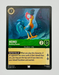 Lorcana Heihei - Bumbling Rooster 86/204 Fabled Regular Card - Image 1
