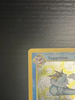 Pokemon TCG Vaporeon 12/64 Jungle Set Holo Rare Card Vintage WOTC 1999 MP - Image 3