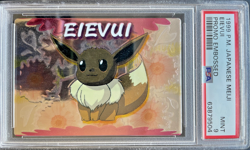 Pokemon Eevee Japanese Meiji 1999 Eievui Promo Embossed PSA Mint 9 - Image 1
