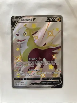 Pokemon Boltund V Shiny PROMO SWSH085 Full Art Shining Fates Pokemon TCG NM - Image 1