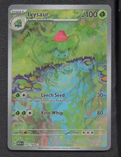 Pokemon Ivysaur 167/165 Illustration Rare Holo Sv: Scarlet & Violet 151 2023 NM - Image 1