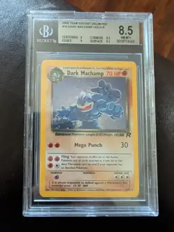 2000 Team Rocket Unlimited Pokemon Dark Machamp Holo TCG 10/82....BGS 8.5 - Image 1