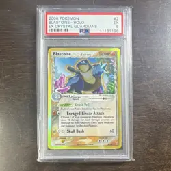 Pokemon TCG 2006 Crystal Guardians Blastoise Holo Delta Species 2/100 PSA 5 - Image 1