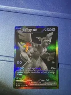 Pokemon Zekrom EX Full Art Holo 172/086 Sv: Black Bolt Black White Rare 230 HP - Image 1