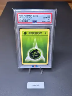 Pokemon 1st Edition Grass & Water Energy PSA 10 - Image 2