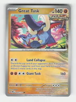 Great Tusk (Poke Ball Pattern) SV: Prismatic Evolutions (PRE) 055/131 Holofoi... - Image 1