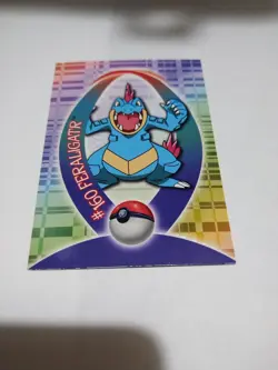 Feraligatr Sticker Card 9 Of 62 Topps Johto Series 1 Pokemon Glossy Rare 160 - Image 1