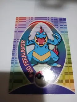 Feraligatr Sticker Card 9 Of 62 Topps Johto Series 1 Pokemon Glossy Rare 160 - Image 2