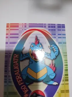 Feraligatr Sticker Card 9 Of 62 Topps Johto Series 1 Pokemon Glossy Rare 160 - Image 3