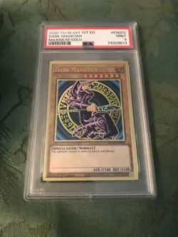 PSA 9 Dark Magician MAGO-EN002 1st Edition Maximum Gold Yugioh MINT - Image 1
