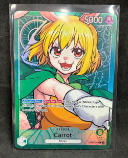 One Piece TCG Carrot OP08-021 Alt Art Leader Two Legends NM English - Image 1