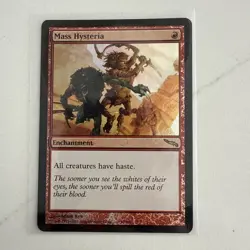 Mirrodin MTG FOIL Mass Hysteria Magic - Image 1